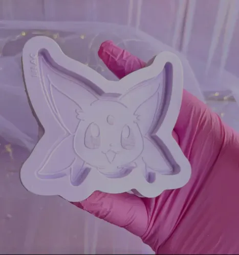 Molde de Silicone para Resina Raposinha Psíquica (7 cm) Lilac