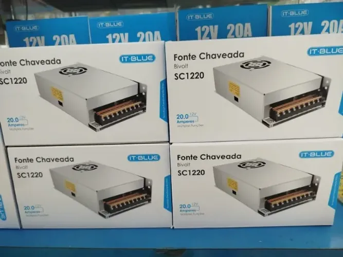 Fonte / chaveada 12v 20a -- (Distribuidor Jk eletrônicos Qualidade e honestidade)