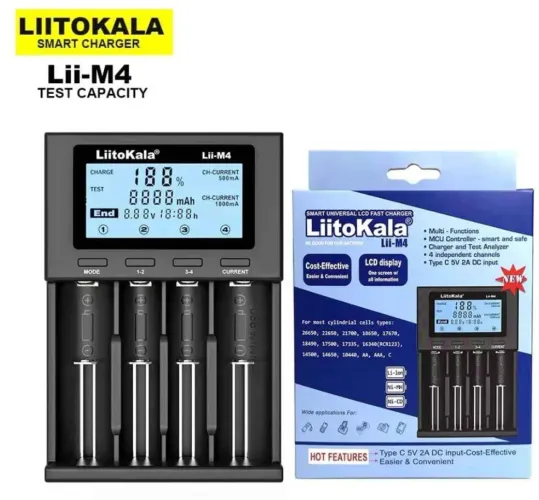 liitolaka lii-M4 carregador de pilhas e bateria recarregável profissional