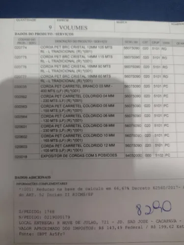 Ferragem lote de cordas firmeza COM EXPOSITOR PARA AS CORDAS