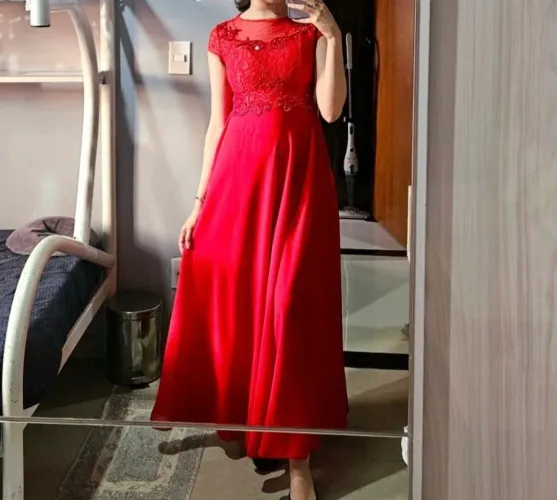 Vestido Longo Vermelho para Festa