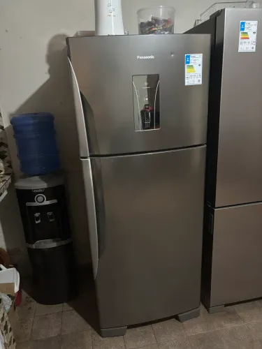 Geladeira Panasonic Econavi NR-BT50BD3X Frost Free Duplex 435 Litros Aço Escovado