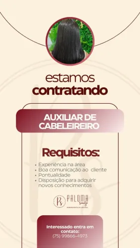 Contrato Auxiliar de Cabeleireiro 