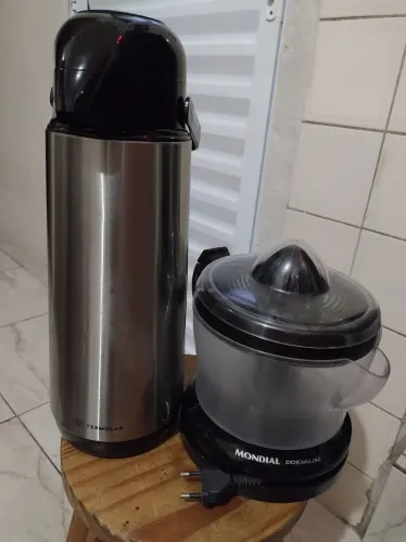Garrafa de café térmica espremedor de suco laranja