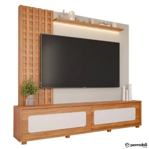 Rack Home Marrocos Cinamomo/Off White Permóbili - Entrega Rápida! 
