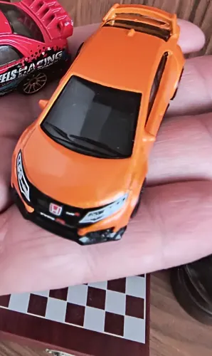 Miniatura hot Wheels Honda Civic Type R Laranja - Colecionador