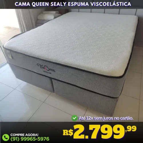Cama Box Queen Sealy Espuma Viscoelástica D33