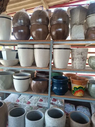 Vvasos de planta em fibra com cimento 