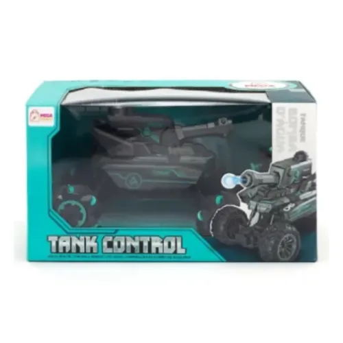 Carrinho com controle remoto "Tanque de guerra azul com lançador de bolinhas de gel"
