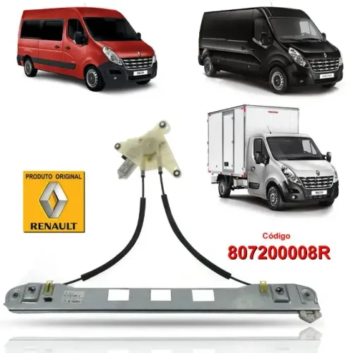Máquina do Vidro Lado Direito Elétrica Original Renault Master 2014 a 2019