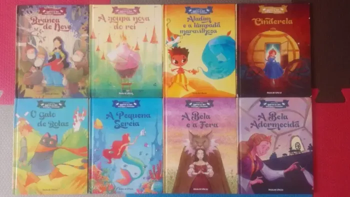 8 Livros Capa Dura da Coleção Folha Histórias de Reis, Principes e Princesas 