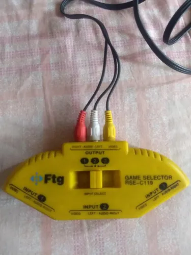 Chave Seletora De Áudio E Vídeo, Chaveador Rca + Cabo Av