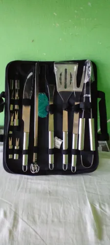 Kit Churrasco Completo em Aço Inox