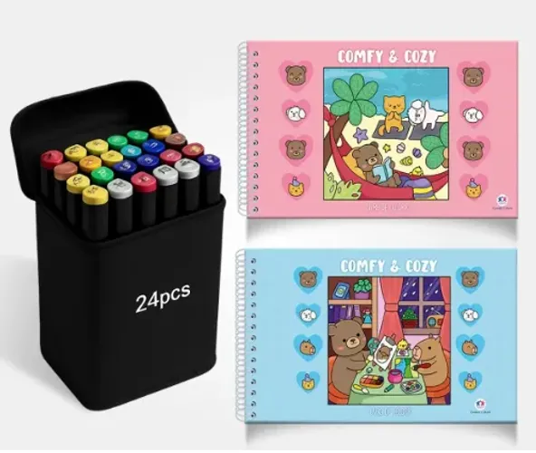 Kit Com Um Livro Comfy E Cozy Capa Dura Espiral Bobbie Goods