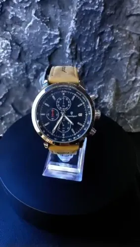Relógio Poedagar Couro Levs Luxo Premium