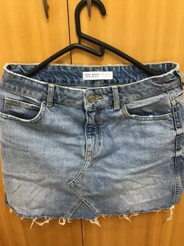 saia mini jeans zara p