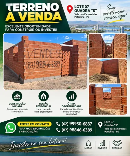? TERRENO À VENDA EM PETROLINA - PE