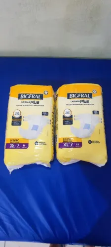 2 pacotes Fralda Adulto Tamanho XG