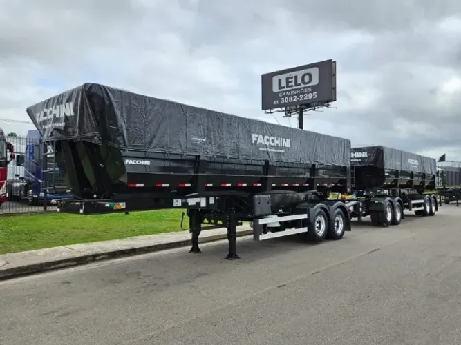 Rodocaçamba Facchini Ano 27 0KM Pronta Entrega 35m³ Dolly Rebaixado Pneus Rodas Alumínio