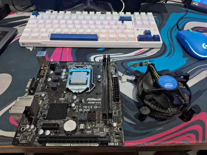 Kit Upgrade Processador Intel Core I3-4170 + Placa Mãe Asrock H81M-VG4 + Cooler Intel