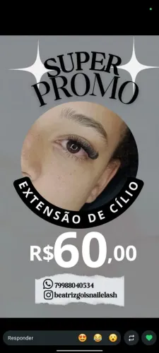 Promoção extensão de cílios
