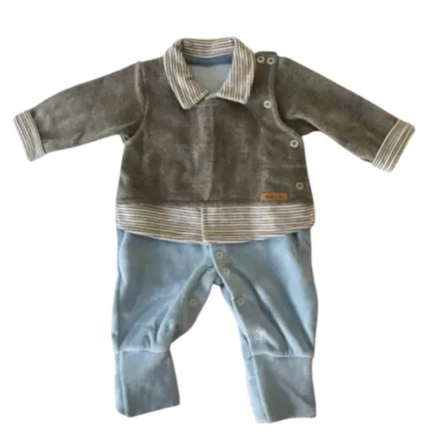 Macacão Bebê Plush TAM P 1-3 Meses 