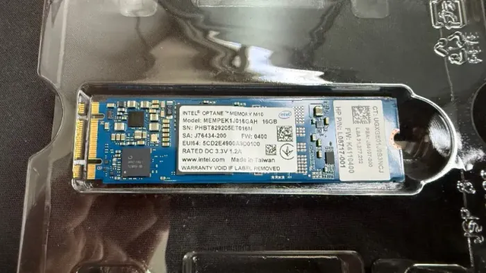 Intel Optane Memory M10 16GB M.2 NVMe Original HP - Funcionando