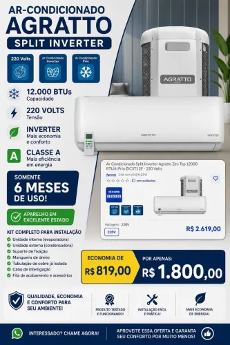 Vende-se Ar Condicionado Inverter 12.000 BTUS