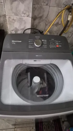 Máquina de Lavar Brastemp 12Kg Branca Água Quente com Ciclo Tira Manchas Pro e Smart Senso