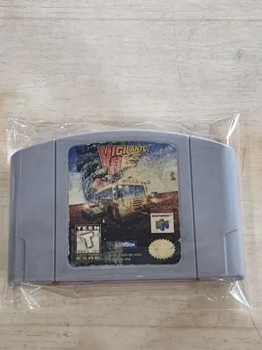 Destrua os terroristas dp grupo coiote em Vigilante 8 de N64
