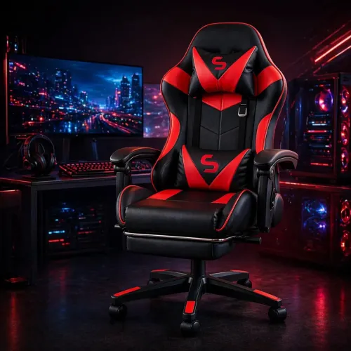 Cadeira Gamer Ergonômica Preto X vermelho Reclinável
