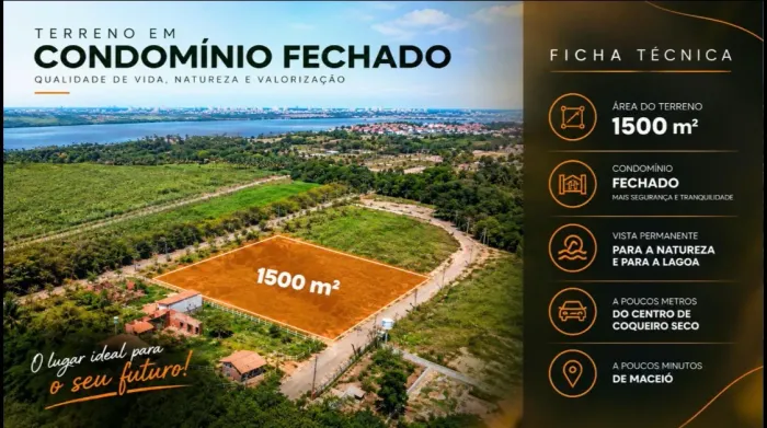 Terreno em Coqueiro Seco. Condomínio Fazenda Santa Fé