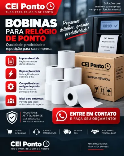 Bobinas para relógio de ponto