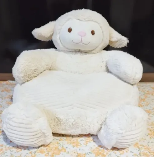 Cadeira infantil de pelúcia animal cordeiro ultra macia