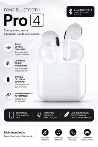 Fone bluetooth pro 4