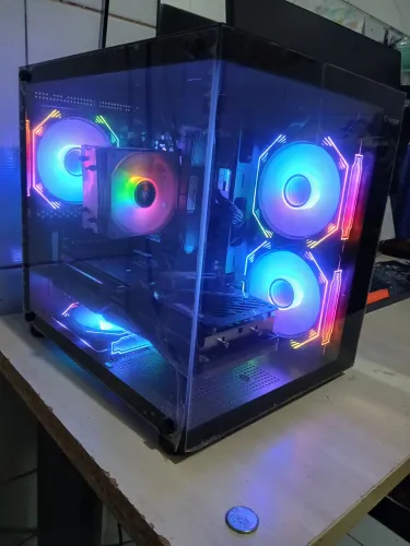 Gabinete aquário com 4 fans
