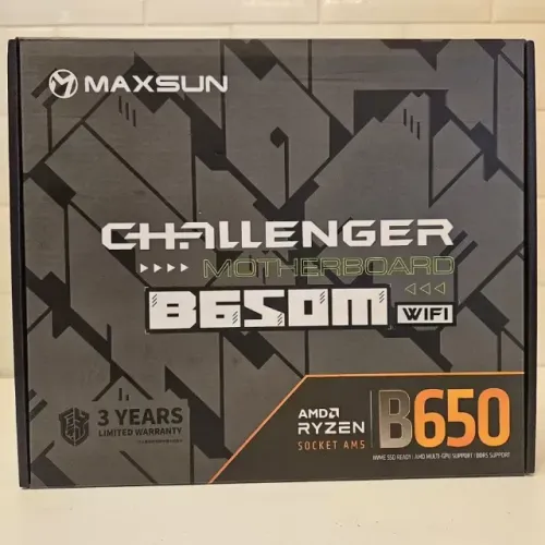 Placa Mãe Maxsun Challenger B650M WI-FI, Chipset B650, AMD AM5, MATX, DDR5 - Novo
