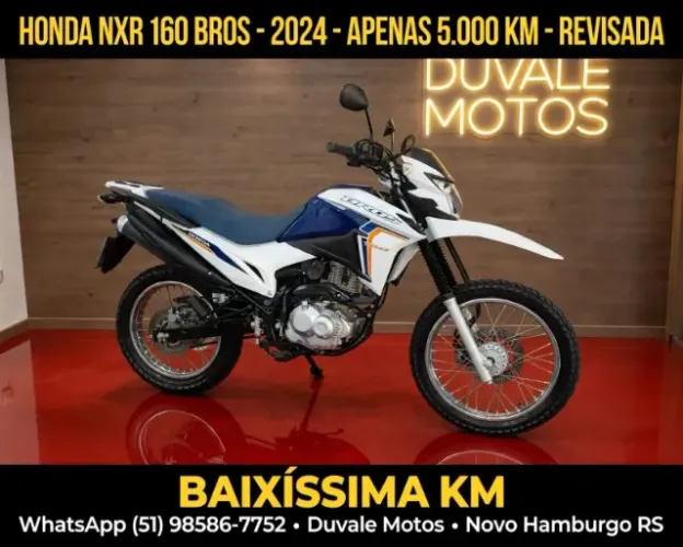 Nxr 160 Bros Esdd! Ano 2024! Apenas 5 mil Km! Financiamos e Aceitamos Trocas!