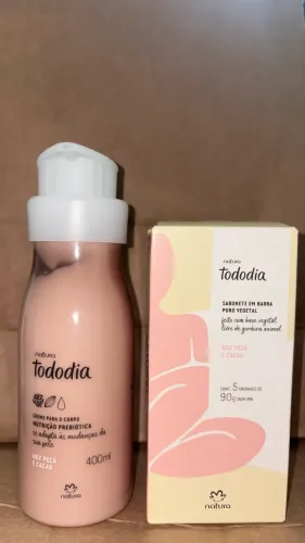 Kit - Sabonete em Barra e Hidratante Corporal Natura Tododia Noz Pecã e Cacau