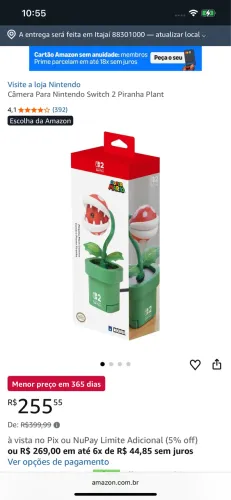 Câmera Plant Carnívora Nintendo Switch 2 Hori - OFICIAL