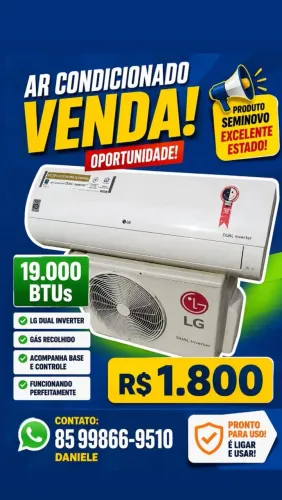 Ar condicionado 19.000 btus em estado de novo