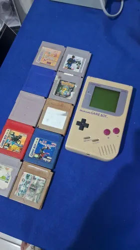Game boy clássico + 10 jogos 