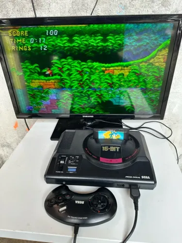 Mega drive 16 bit funcionando