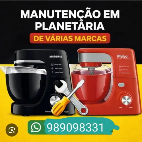Manutenção em batedeira planetária