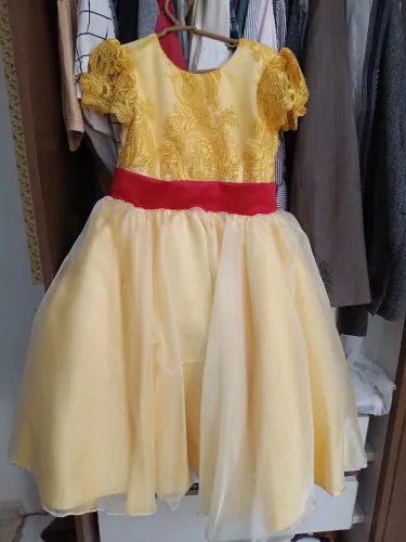 Vestido Da bela e a fera infantil