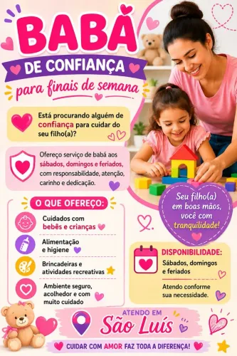 Babá final de semana 