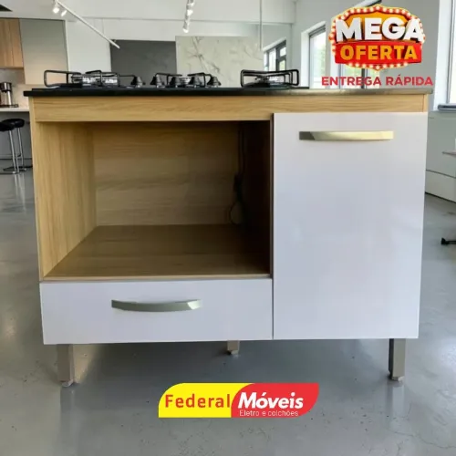 Balcão para Cooktop 4 ou 5 bocas 1,05m Campeão de Vendas - Oferta!