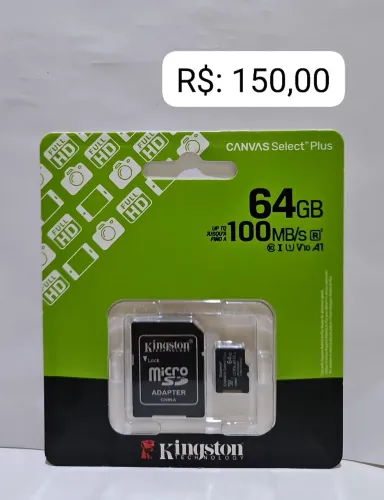 Vendo Cartão de Memória 64 GB Kingston