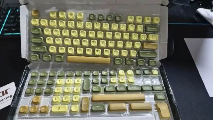 Kit Keycaps XDA PBT Tema "Matcha Green" - JCM (Para Teclado Mecânico)