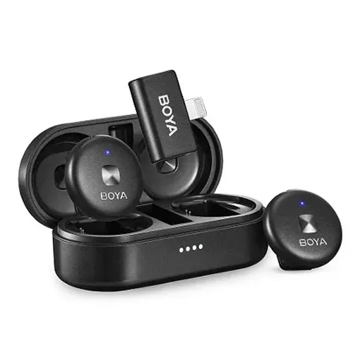 Microfone de lapela sem fio Omic BOYA para iPhone